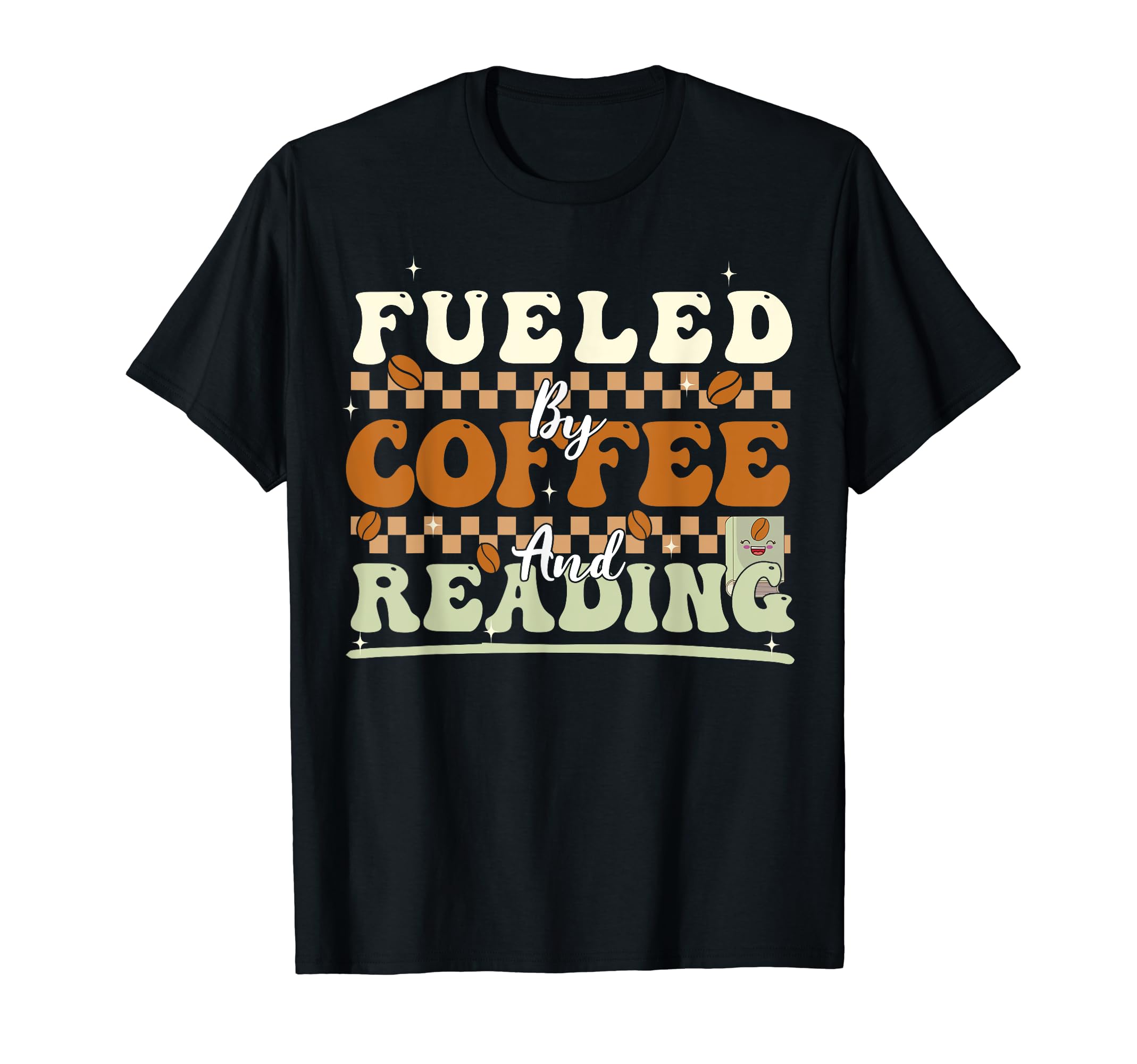 Fueled Coffee And Reading Womens Book T-Shirt - Minimalist Print Unisex - T-Shirt, Sweatshirt, Hoodie
