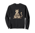Meditation Cat Yoga Pose Relaxing Sweatshirt - Custom Art Print for Adults - T-Shirt, Sweatshirt, Hoodie
