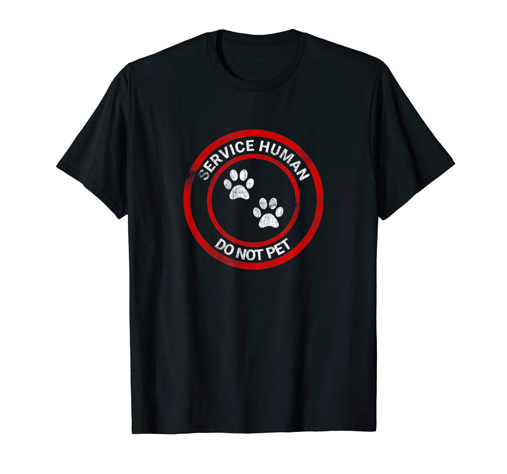 Service Human Do Not Pet Funny Dog Paw T-Shirt - Minimalist Print Unisex - T-Shirt, Sweatshirt, Hoodie