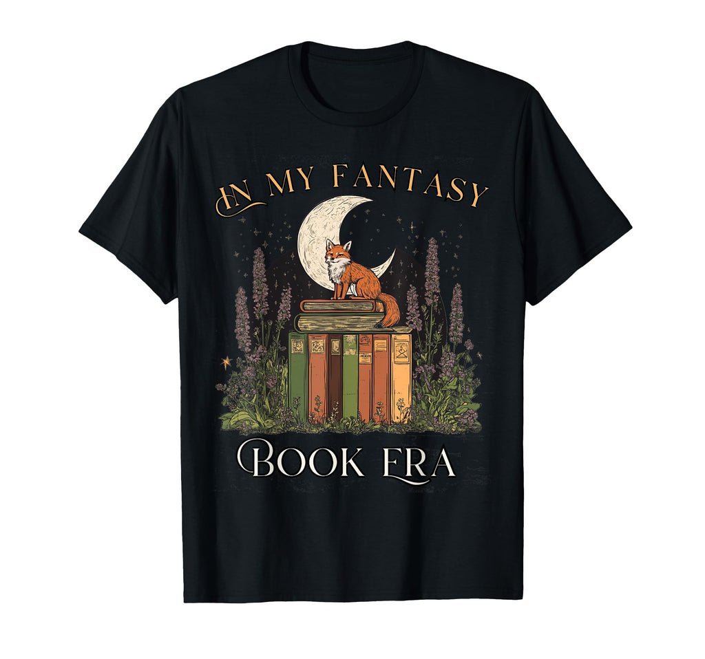 My Fantasy Era Book Lover Fox Art T-Shirt - Novelty Apparel Unisex - T-Shirt, Sweatshirt, Hoodie