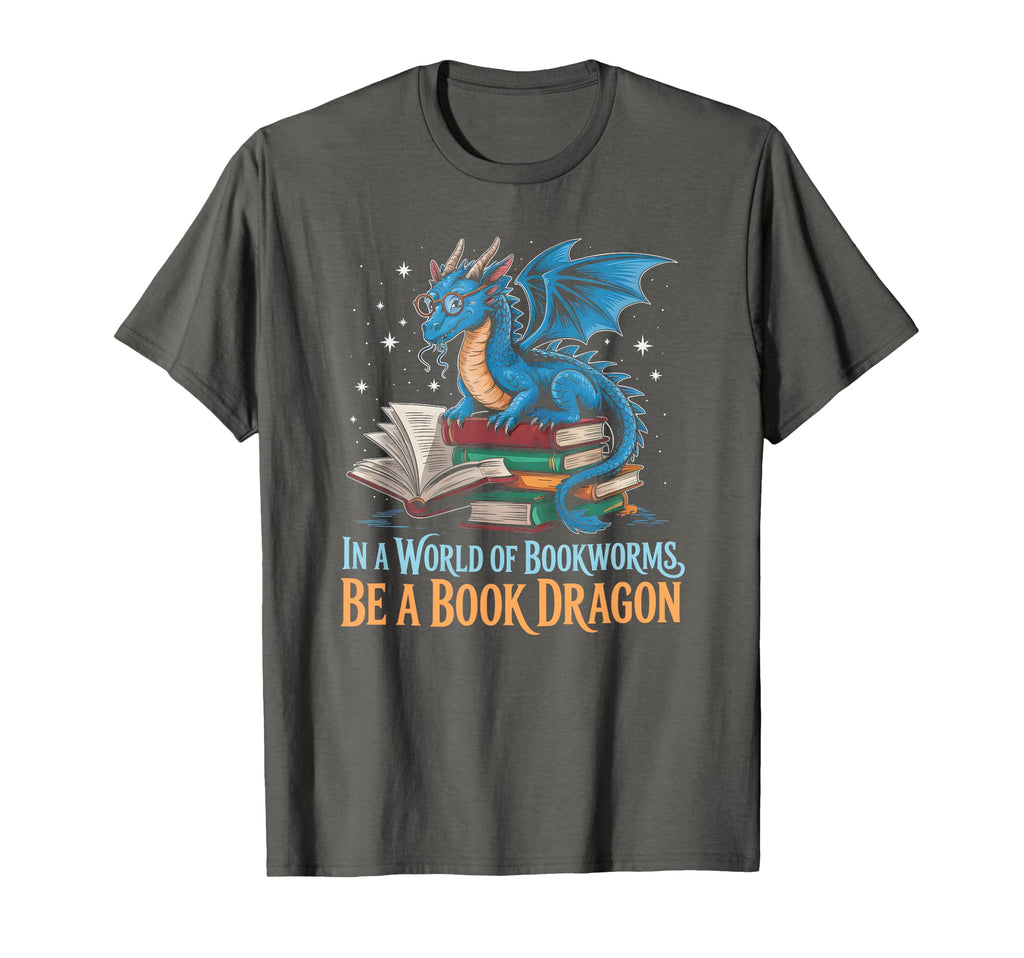 World Bookworms World Be Book Dragon T-Shirt - Graphic Print Unisex - T-Shirt, Sweatshirt, Hoodie