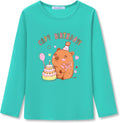 Girls Long Sleeve T-Shirt - Soft Tops Pink Cute Cat Graphic Tee Size 6-14 Unisex T-shirt, Sweatshirt, Hoodie, Long Sleeve Tee - T-Shirt, Sweatshirt, Hoodie
