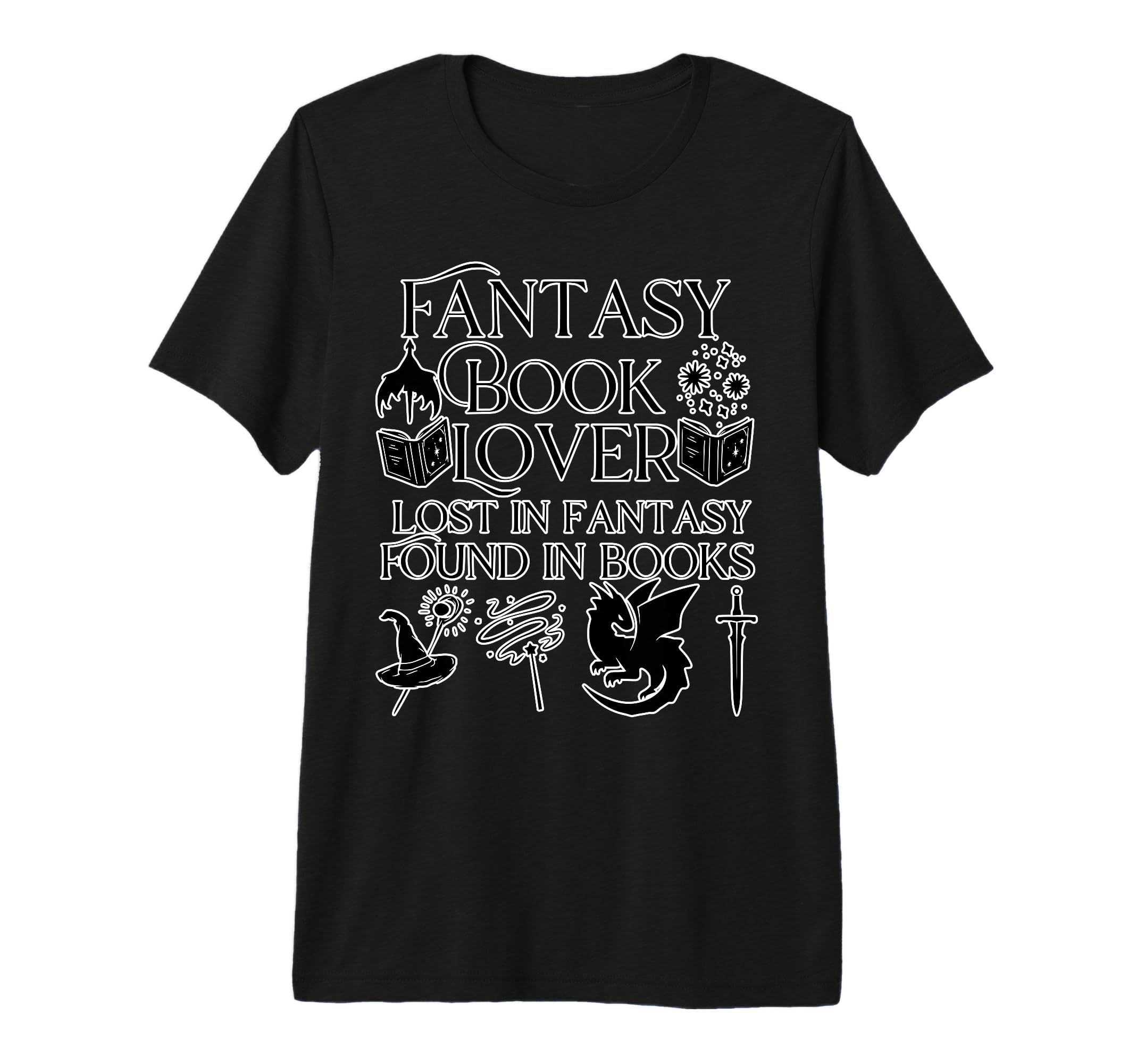 Fantasy Book Lover Dragons And Magic T-Shirt - Minimalist Print Unisex - T-Shirt, Sweatshirt, Hoodie