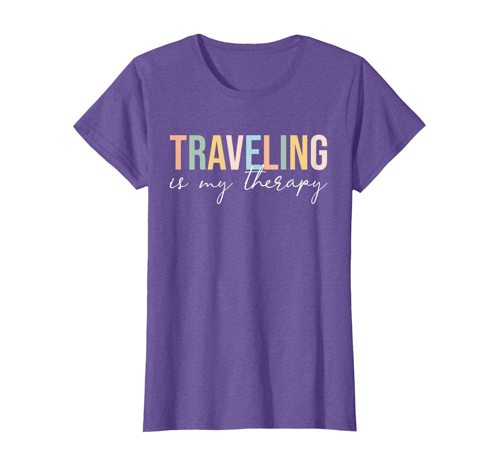 Traveling Is My Therapy Travel T-Shirt - Custom Art Print Men Women - T-Shirt, Sweatshirt, Hoodie