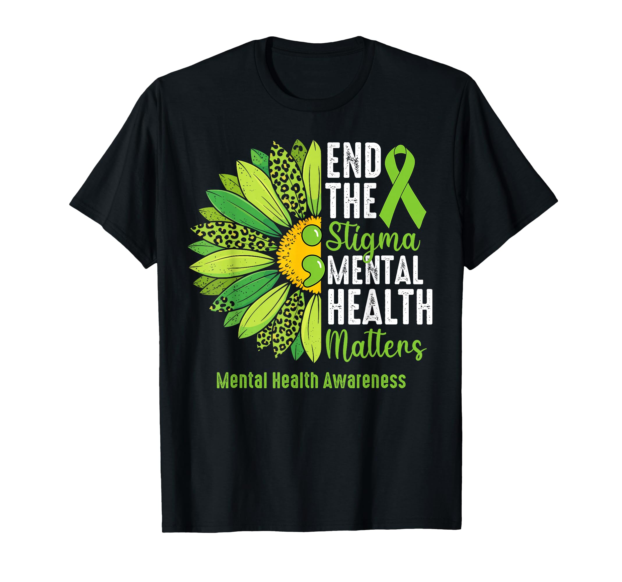 End Stigma Mental Health Matter T-Shirt - Aesthetic Graphic Unisex - T-Shirt, Sweatshirt, Hoodie