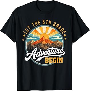Let the 5th Grade Adventure Begin Back to School Teacher Kid T-Shirt Unisex T-shirt, Sweatshirt, Hoodie, Long Sleeve Tee - T-Shirt, Sweatshirt, Hoodie