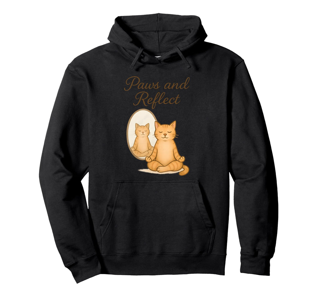 Funny Meditating Zen Yoga Cat Hoodie - Custom Art Print for Adults - T-Shirt, Sweatshirt, Hoodie