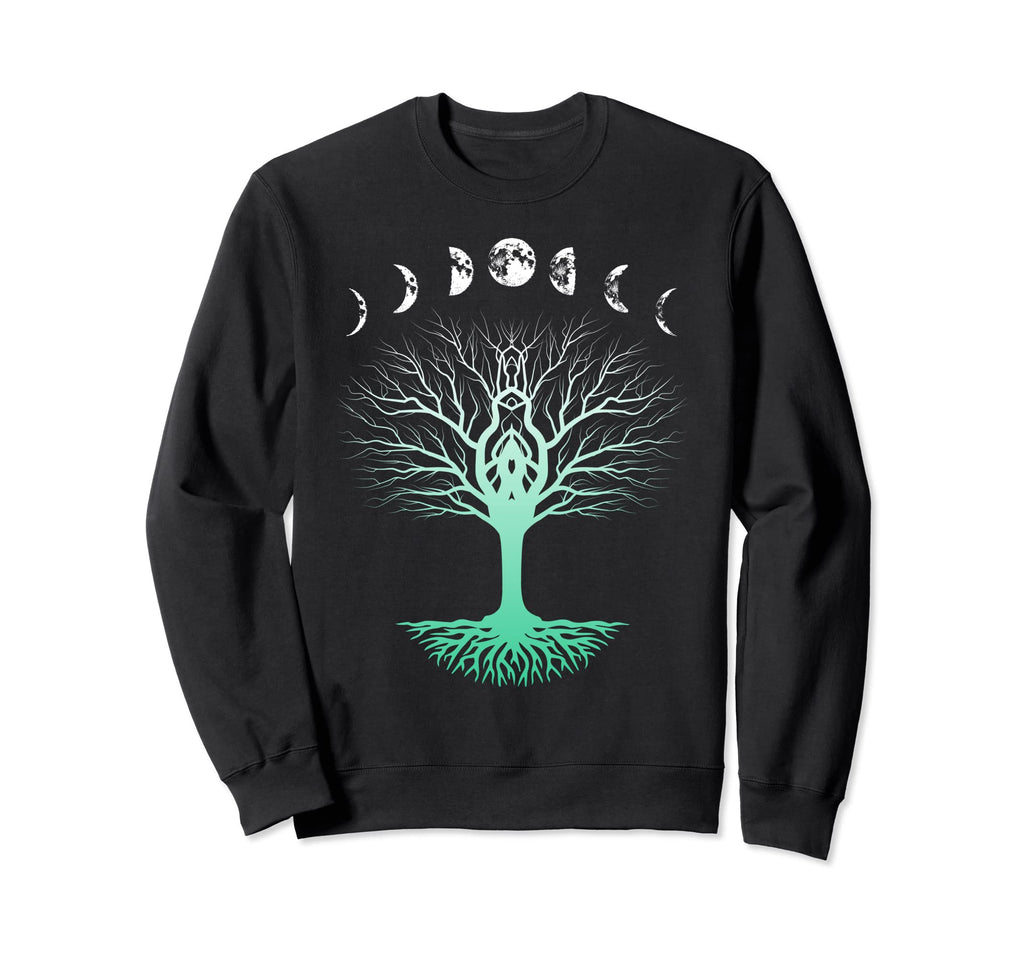 Tree Planets Yoga Meditation Sweatshirt - Fun Novelty Design for Adults - T-Shirt, Sweatshirt, Hoodie