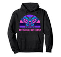 Antisocial Butterfly Hoodie - Minimalist Print for Adults - T-Shirt, Sweatshirt, Hoodie