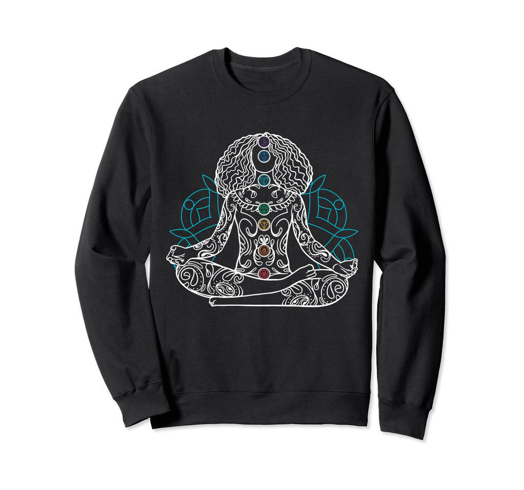 Yoga Chakra Spiritual Body Sweatshirt - Fun Novelty Design for Adults - T-Shirt, Sweatshirt, Hoodie