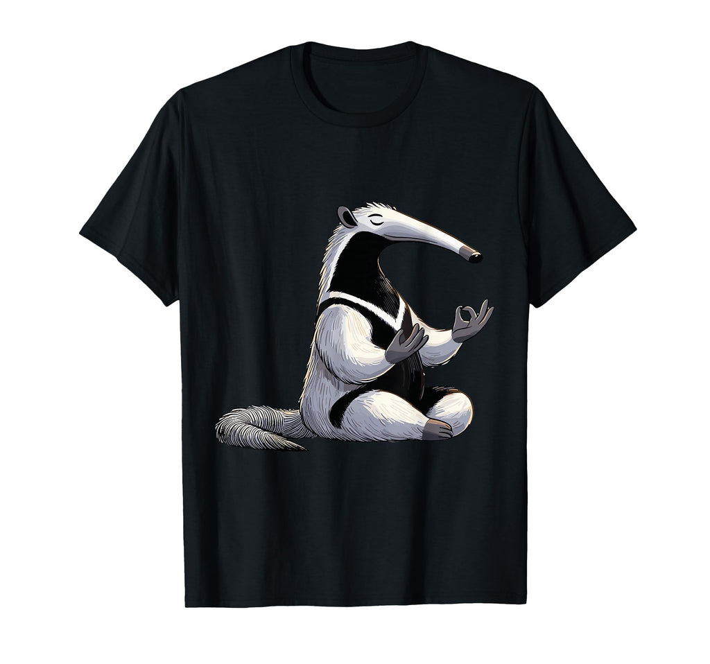 Meditation Anteater Yoga Pose T-Shirt - Minimalist Print Men Women - T-Shirt, Sweatshirt, Hoodie