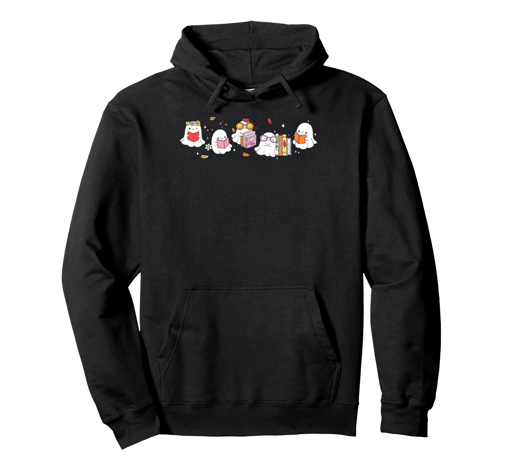 Funny Ghost Book Lover Nerd Halloween Hoodie - Novelty Apparel Men Women - T-Shirt, Sweatshirt, Hoodie