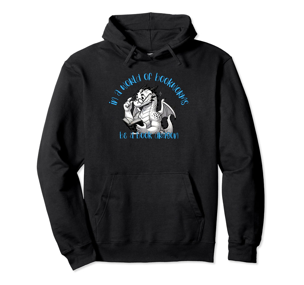 Dragon World Bookworms Be Book Dragon Hoodie - Aesthetic Graphic Unisex - T-Shirt, Sweatshirt, Hoodie