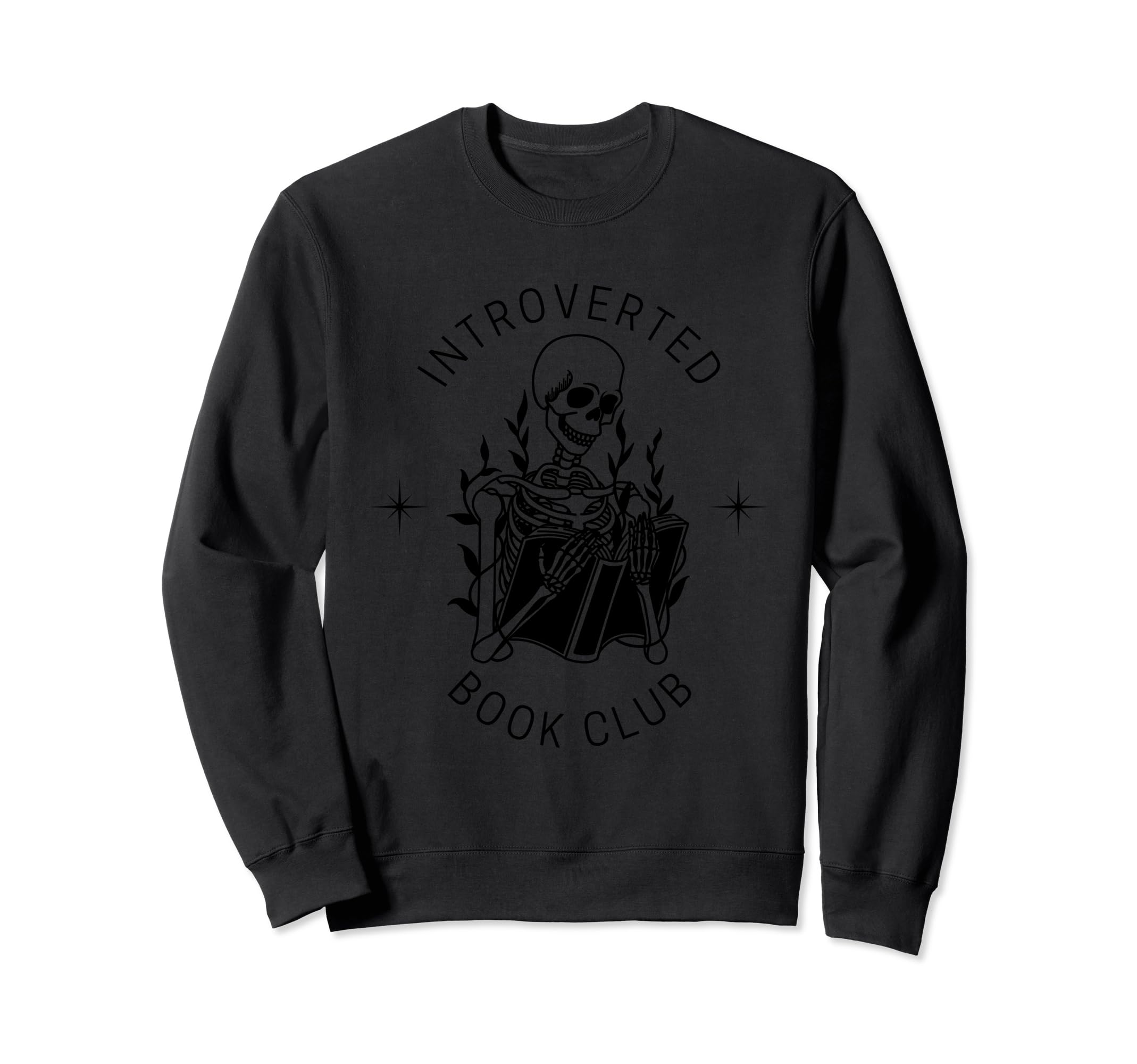 Introverted Book Club Social Club Sweatshirt - Minimalist Print Men Women - T-Shirt, Sweatshirt, Hoodie
