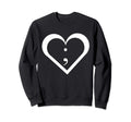 Semicolon Heart Mental Health Sweatshirt - Novelty Apparel for Adults - T-Shirt, Sweatshirt, Hoodie