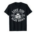 Love God Drink Coffee Read Books Lovers T-Shirt - Graphic Print for Adults - T-Shirt, Sweatshirt, Hoodie