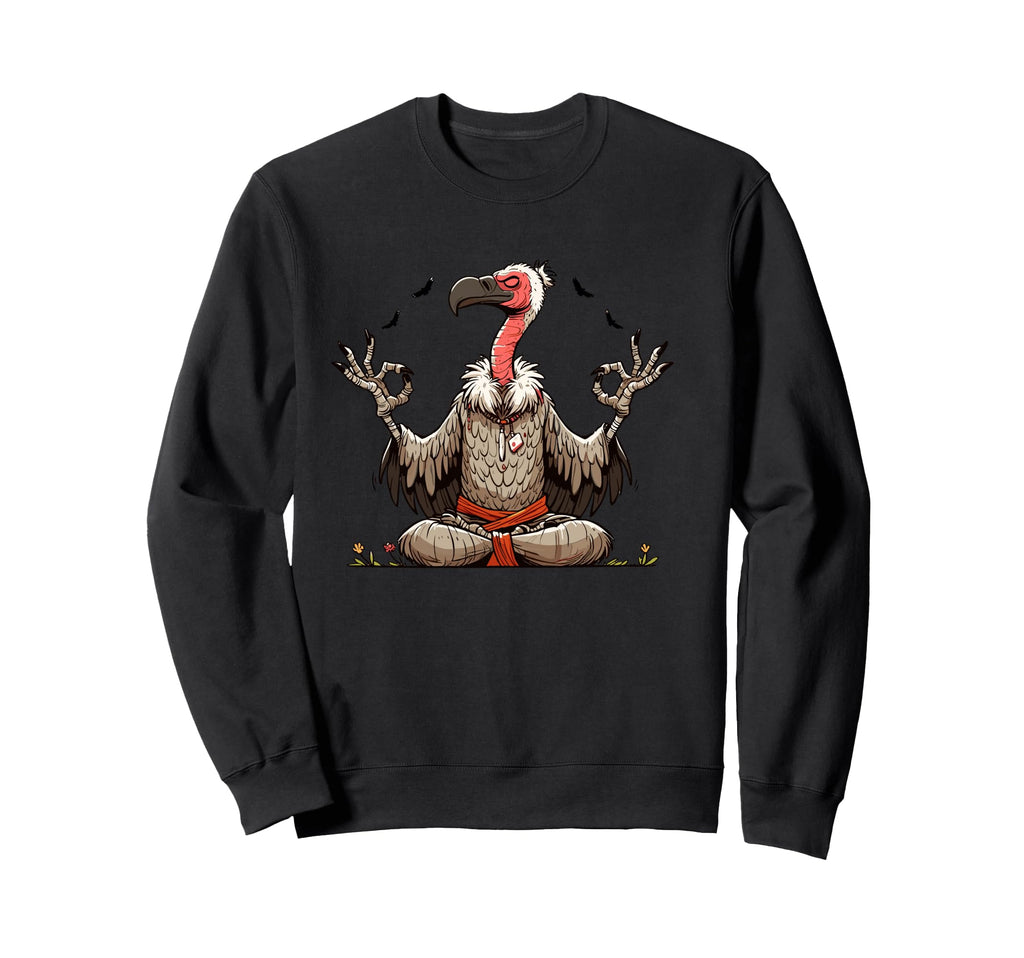 Meditation Vulture Yoga Pose Sweatshirt - Graphic Print for Adults - T-Shirt, Sweatshirt, Hoodie