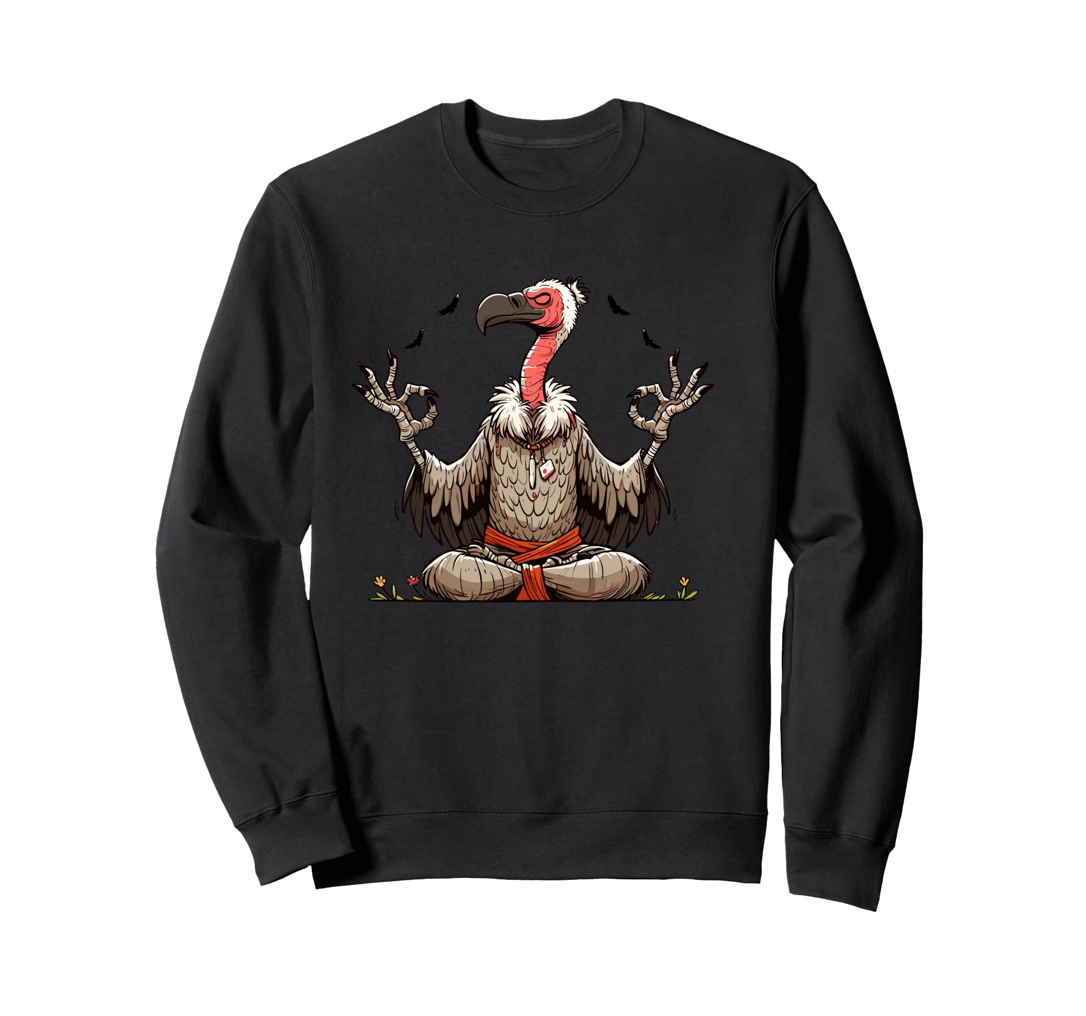 Meditation Vulture Yoga Pose Sweatshirt - Graphic Print for Adults - T-Shirt, Sweatshirt, Hoodie
