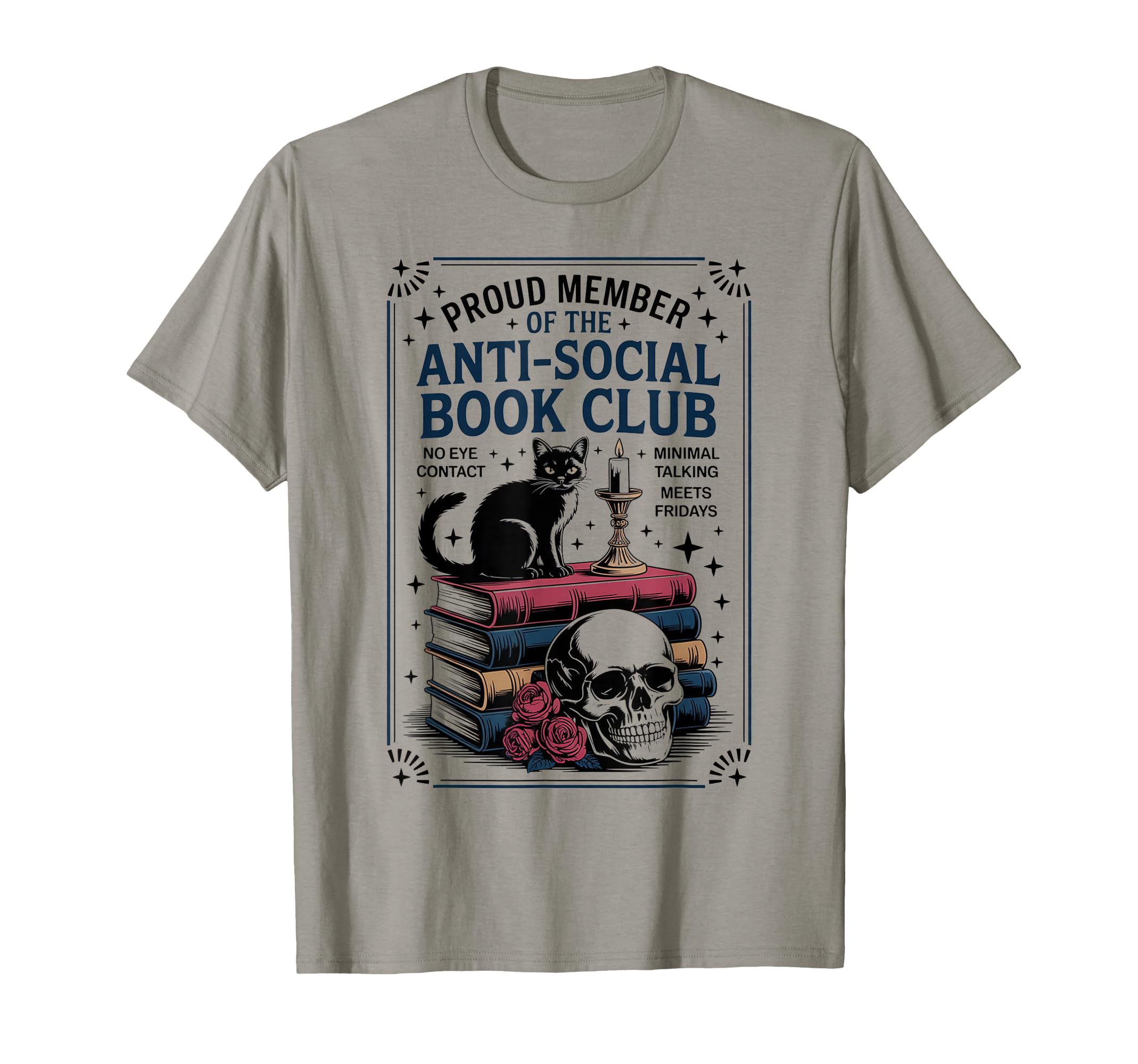 Anti Social Book Club Cat T-Shirt - Minimalist Print Unisex - T-Shirt, Sweatshirt, Hoodie