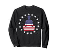 Patriotic Yoga Pose American Flag Sweatshirt - Custom Art Print for Adults - T-Shirt, Sweatshirt, Hoodie