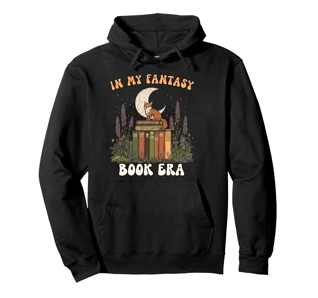 My Fantasy Era Book Lover Fox Art Hoodie - Fun Novelty Design Men Women - T-Shirt, Sweatshirt, Hoodie