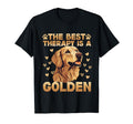 Best Therapy Is Golden Golden T-Shirt - Minimalist Print Men Women - T-Shirt, Sweatshirt, Hoodie