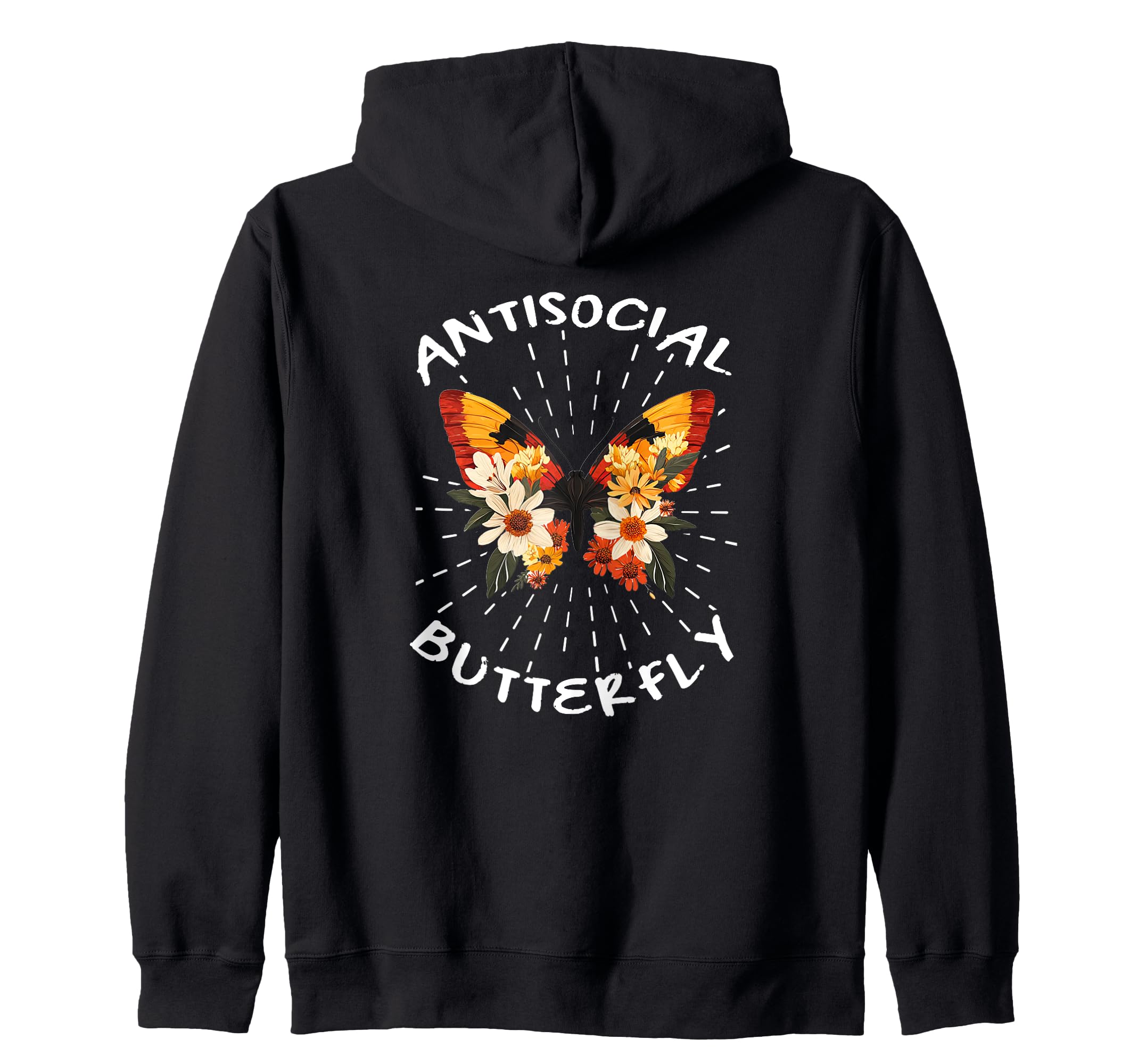Antisocial Butterfly Gift Hoodie - Custom Art Print Unisex - T-Shirt, Sweatshirt, Hoodie