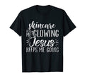 Skincare Gets Me Glowing Jesus Skin T-Shirt - Aesthetic Graphic for Adults - T-Shirt, Sweatshirt, Hoodie