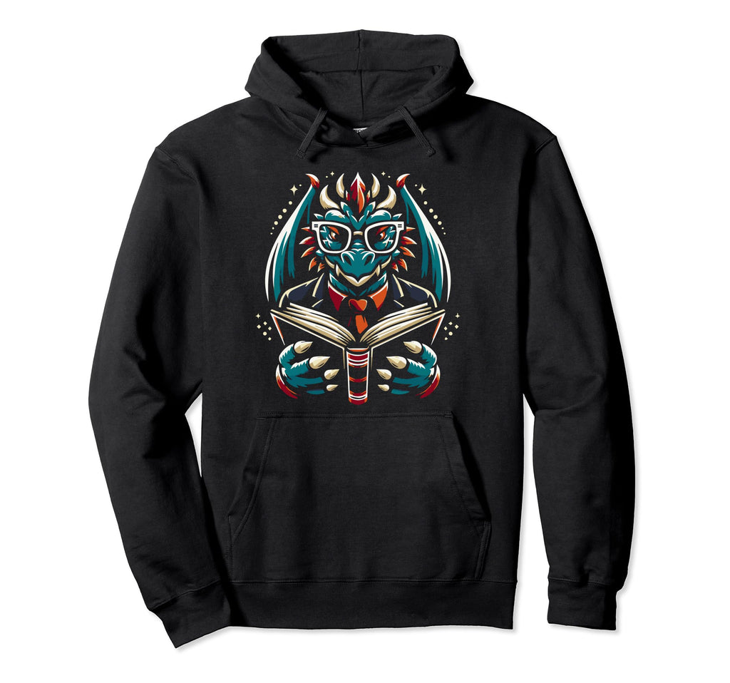 Dragon Reading Book Dragon Hoodie - Casual Everyday Wear for Adults - T-Shirt, Sweatshirt, Hoodie