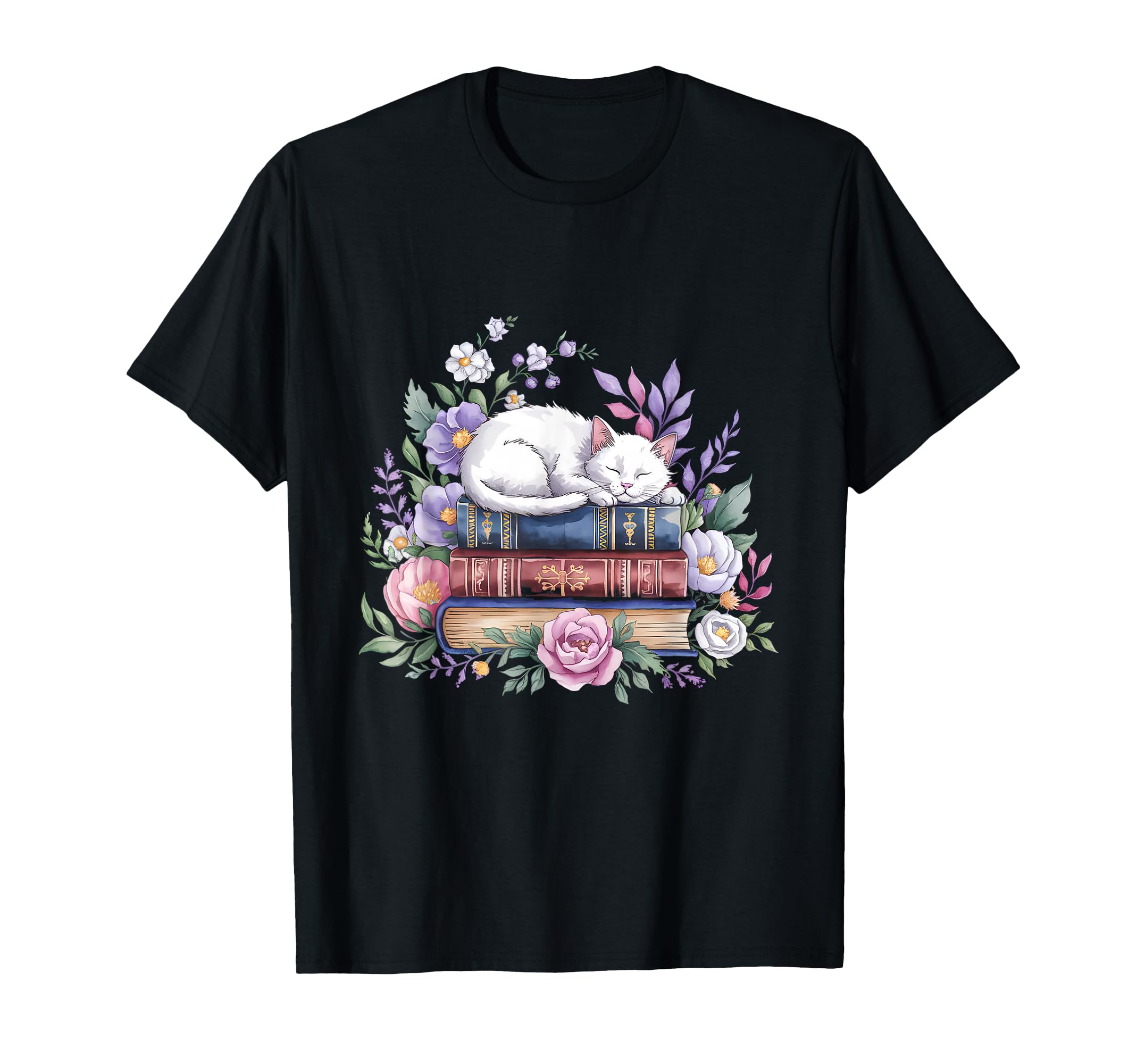 Books Cats Lover Reading Librarian T-Shirt - Fun Novelty Design for Adults - T-Shirt, Sweatshirt, Hoodie