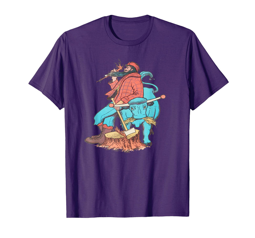 American Lumberjack Folk Hero Paul T-Shirt - Unique Graphic for Adults - T-Shirt, Sweatshirt, Hoodie