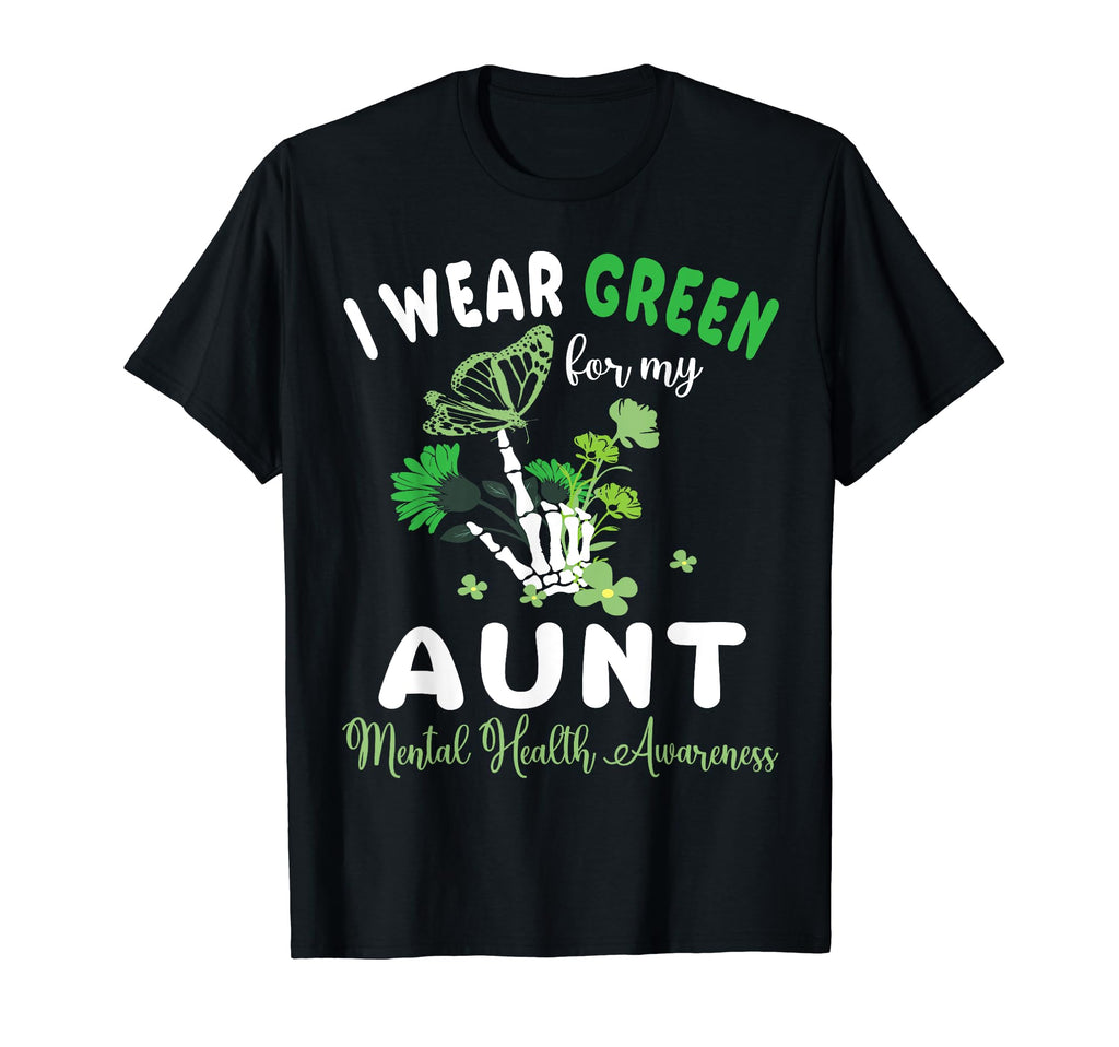 Butterfly Flowers I Wear Green My T-Shirt - Minimalist Print for Adults - T-Shirt, Sweatshirt, Hoodie
