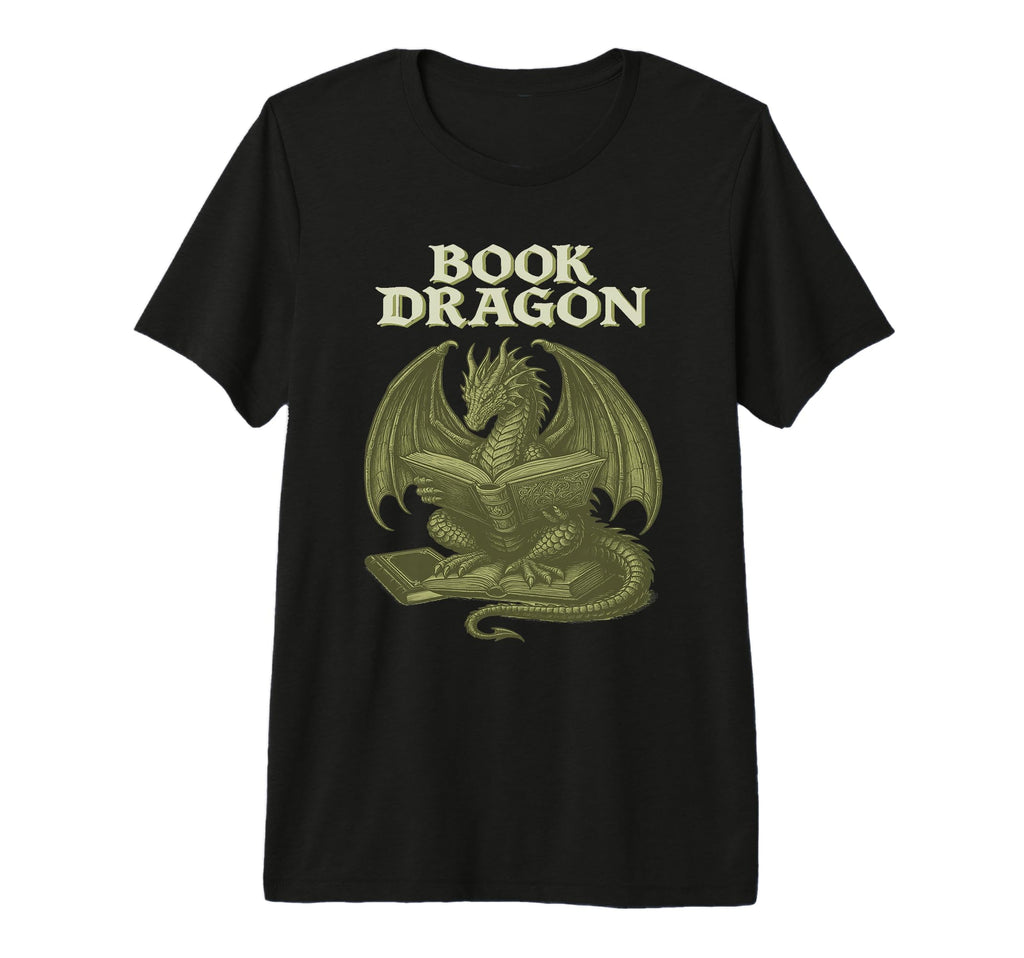 Book Dragon Book Lovers Reader T-Shirt - Aesthetic Graphic Men Women - T-Shirt, Sweatshirt, Hoodie