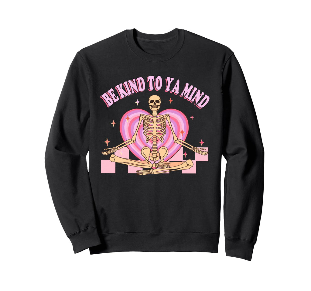 Funny Skeleton Meditation Sweatshirt - Aesthetic Graphic for Adults - T-Shirt, Sweatshirt, Hoodie
