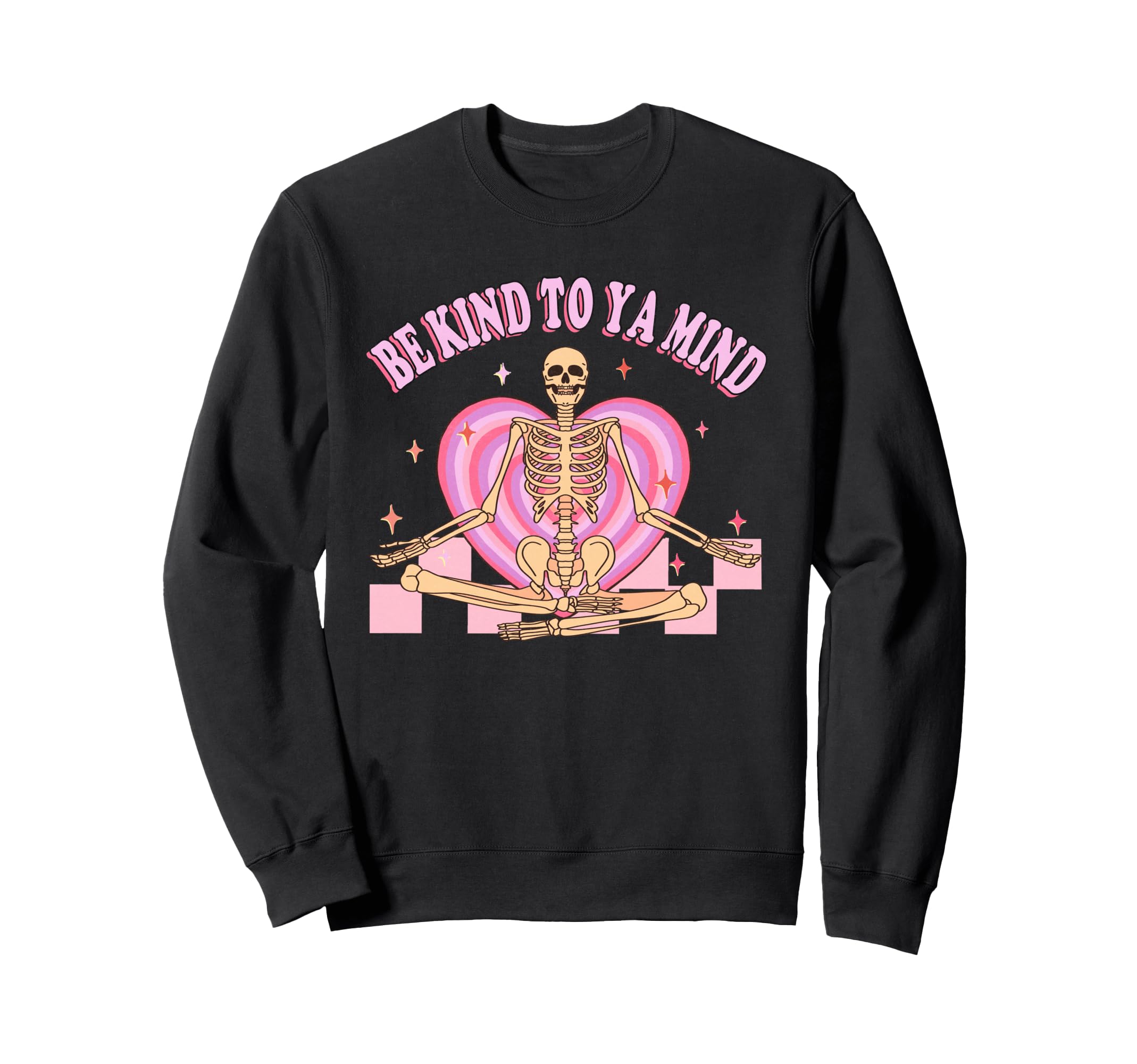 Funny Skeleton Meditation Sweatshirt - Aesthetic Graphic for Adults - T-Shirt, Sweatshirt, Hoodie