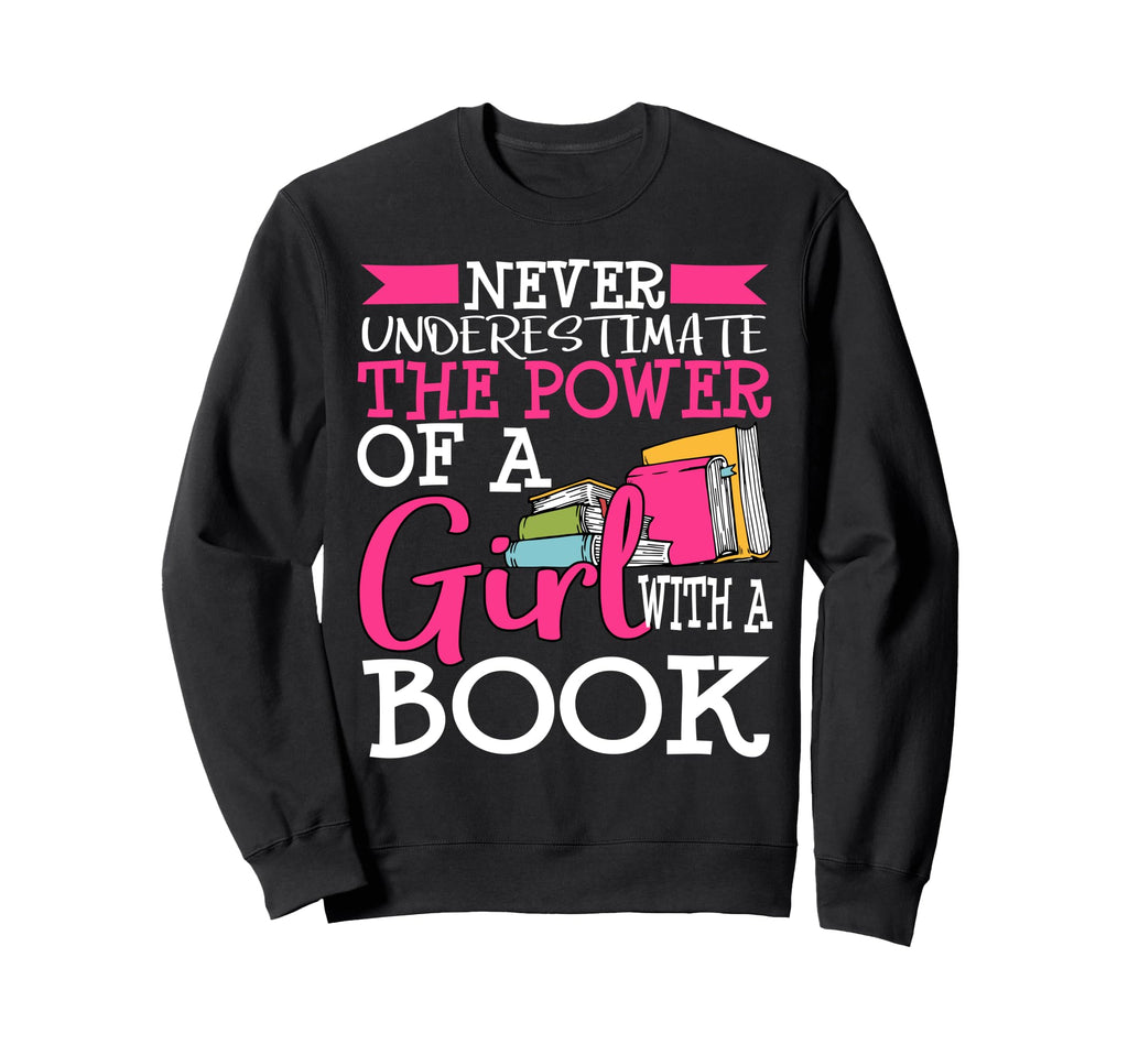 Book Teens Funny Reader Nerd Sweatshirt - Minimalist Print Men Women - T-Shirt, Sweatshirt, Hoodie