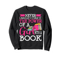 Book Teens Funny Reader Nerd Sweatshirt - Minimalist Print Men Women - T-Shirt, Sweatshirt, Hoodie