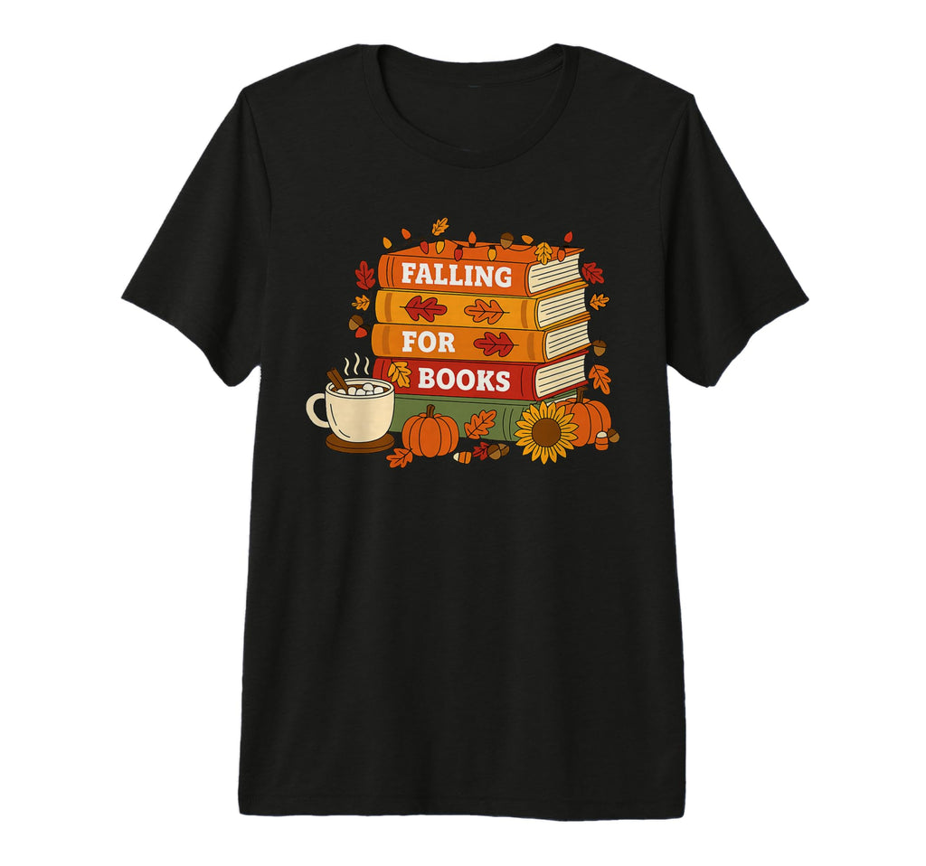Fall Falling Books Book Lover Tri T-Shirt - Fun Novelty Design Men Women - T-Shirt, Sweatshirt, Hoodie