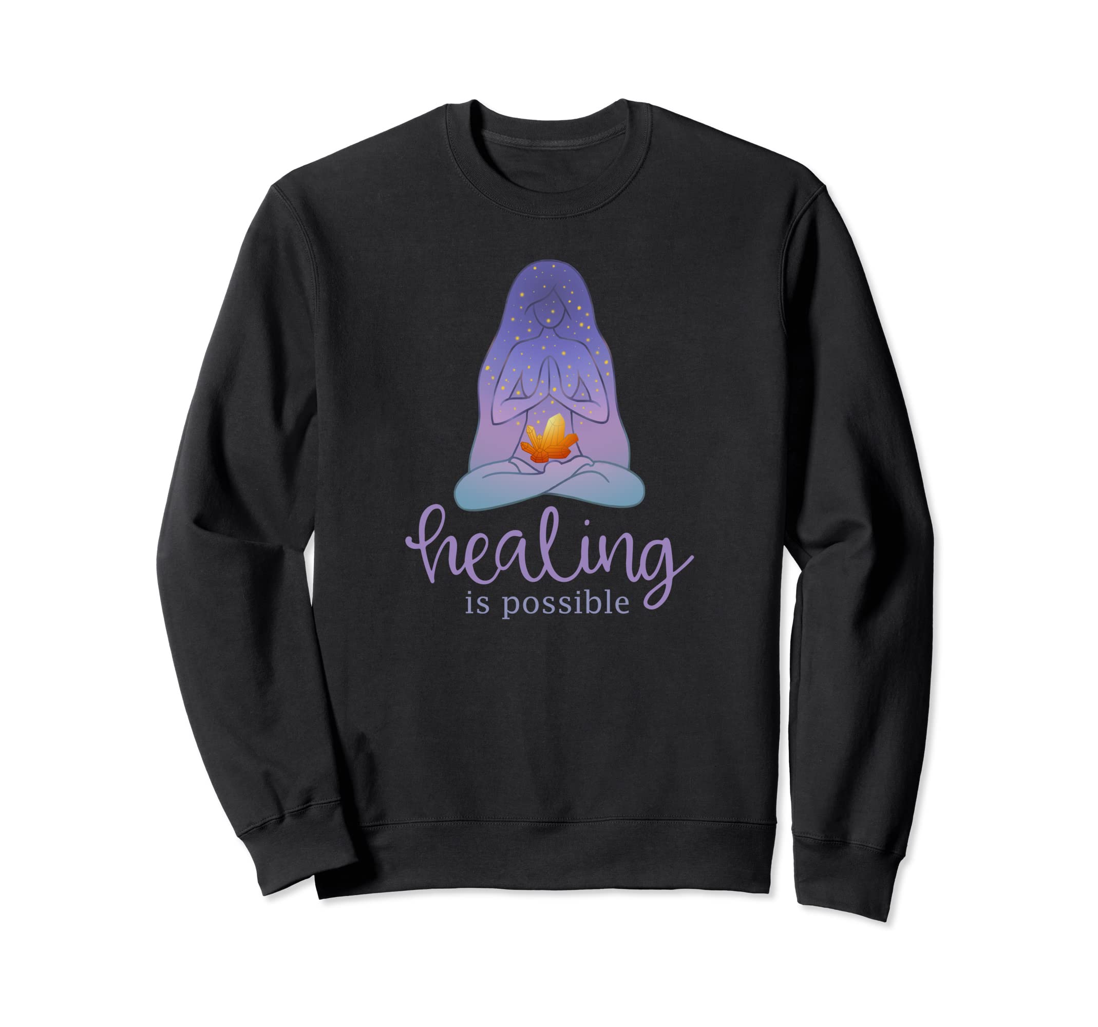 Spiritual Healing Crystals Sweatshirt - Casual Everyday Wear Men Women - T-Shirt, Sweatshirt, Hoodie
