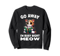 Reading Book Cat Library Sweatshirt - Casual Everyday Wear Men Women - T-Shirt, Sweatshirt, Hoodie