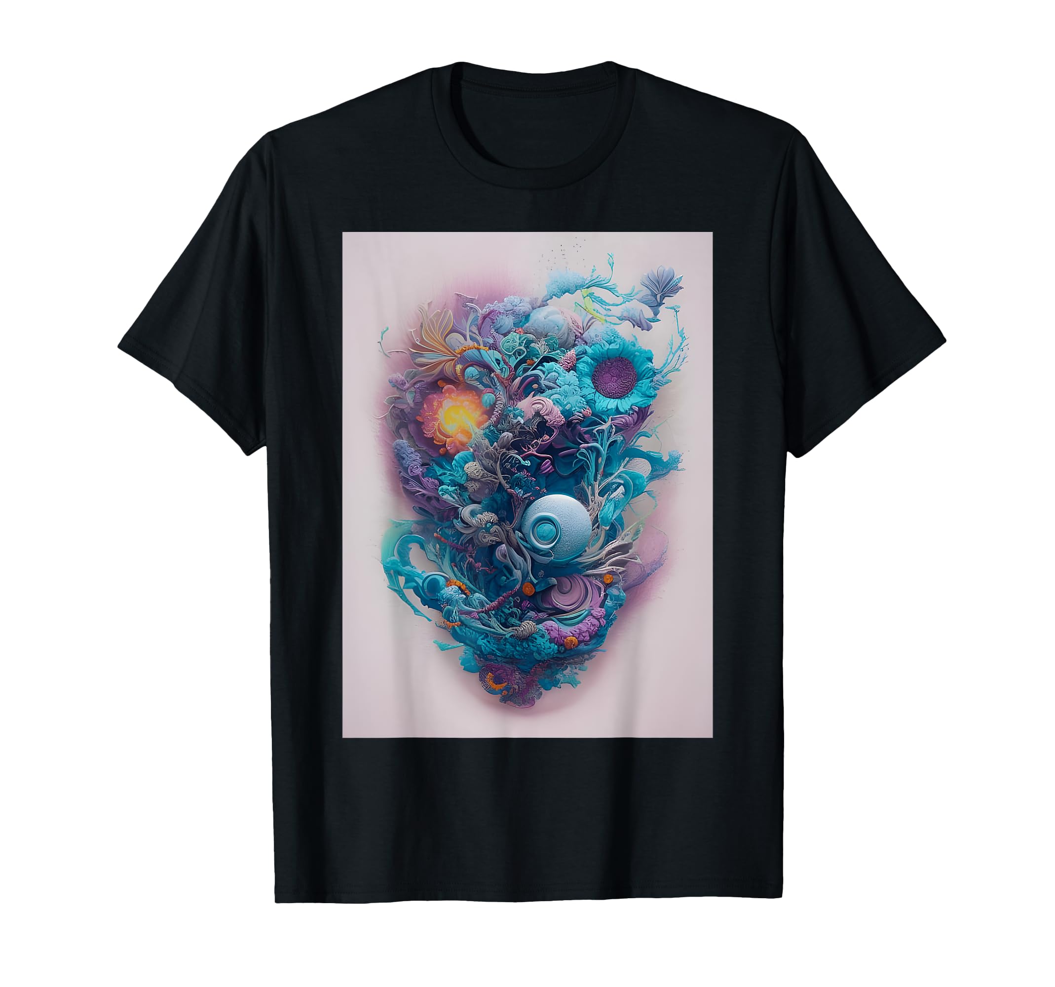 Relax And Take Deep Breath Floral Ai Art T-Shirt - Unique Graphic Unisex - T-Shirt, Sweatshirt, Hoodie