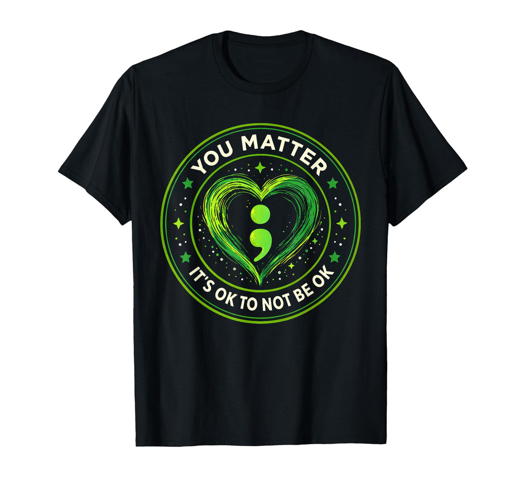 Us Flag Mental Health Awareness Its Okay T-Shirt - Graphic Print Men Women - T-Shirt, Sweatshirt, Hoodie