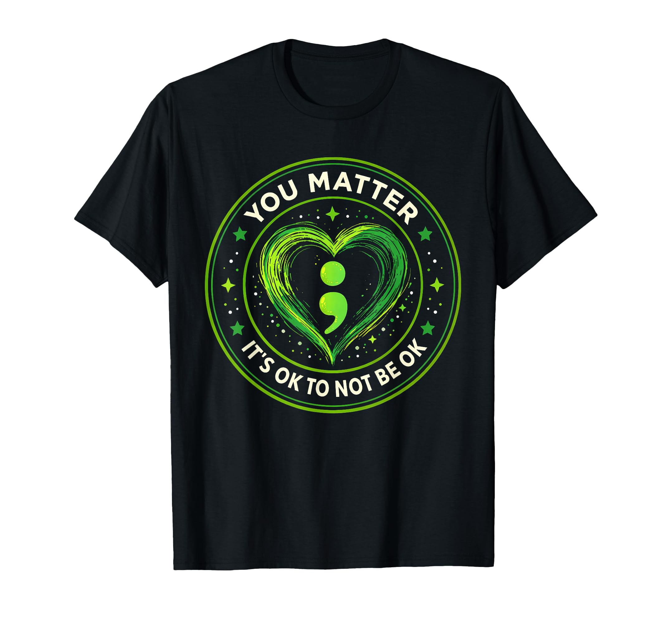Us Flag Mental Health Awareness Its Okay T-Shirt - Graphic Print Men Women - T-Shirt, Sweatshirt, Hoodie