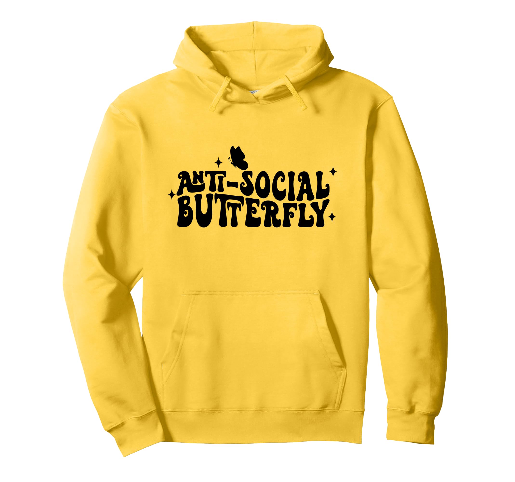 Anti Social Butterfly Introvert Hoodie - Custom Art Print Unisex - T-Shirt, Sweatshirt, Hoodie