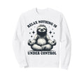 Relax Sloth Meditation Funny Sweatshirt - Casual Everyday Wear for Adults - T-Shirt, Sweatshirt, Hoodie