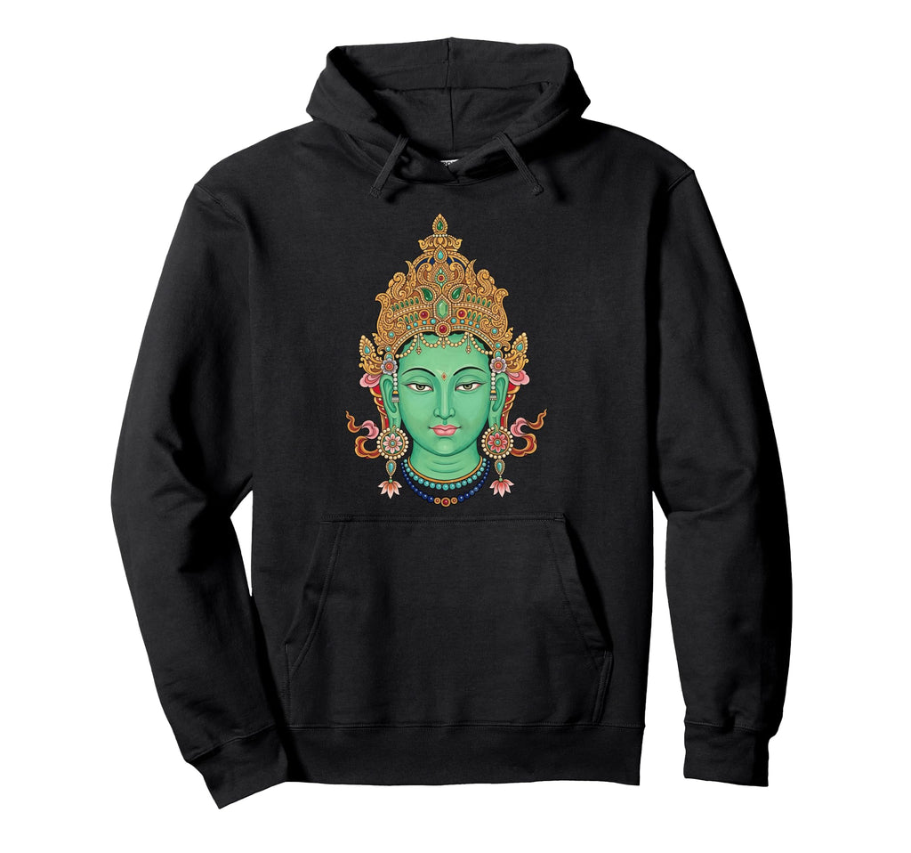 Green Tara Vajrayana Tibetan Buddhism Hoodie - Trendy Graphic for Adults - T-Shirt, Sweatshirt, Hoodie