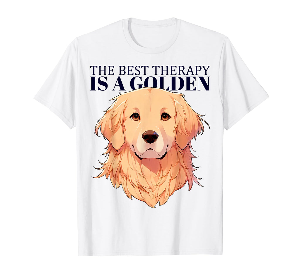 Golden Retriever Therapy Dog T-Shirt - Casual Everyday Wear Men Women - T-Shirt, Sweatshirt, Hoodie