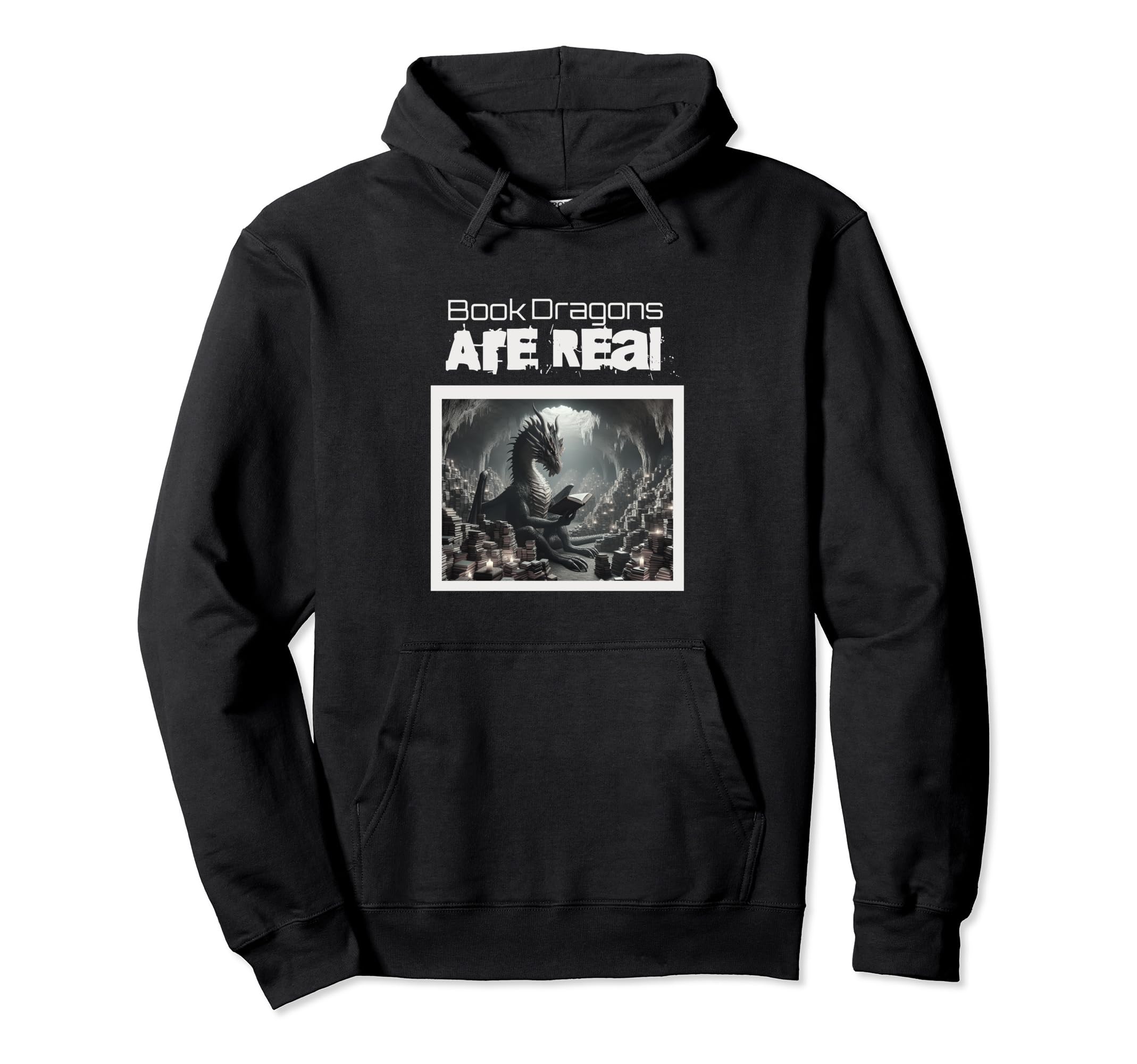 Book Dragons Are Real Hoodie - Trendy Graphic Men Women - T-Shirt, Sweatshirt, Hoodie