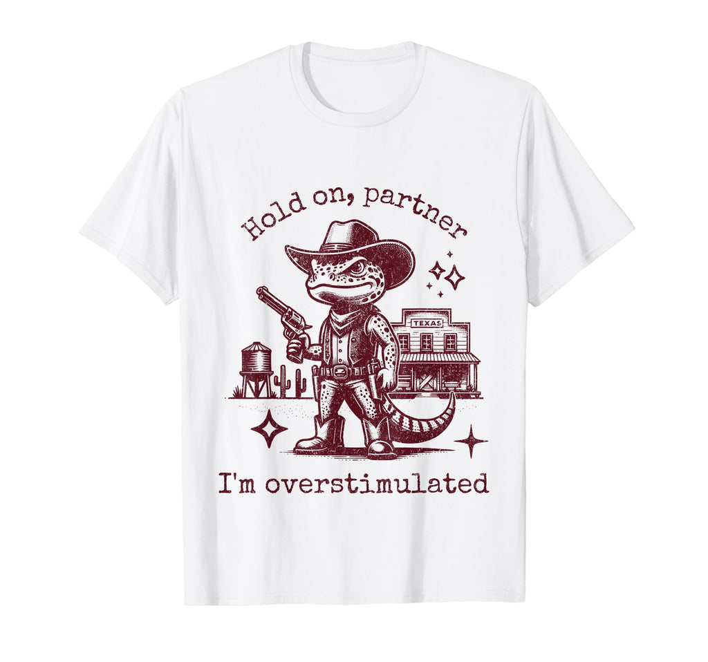 Cowboy Lizard Western Hold Partner Im T-Shirt - Unique Graphic Men Women - T-Shirt, Sweatshirt, Hoodie