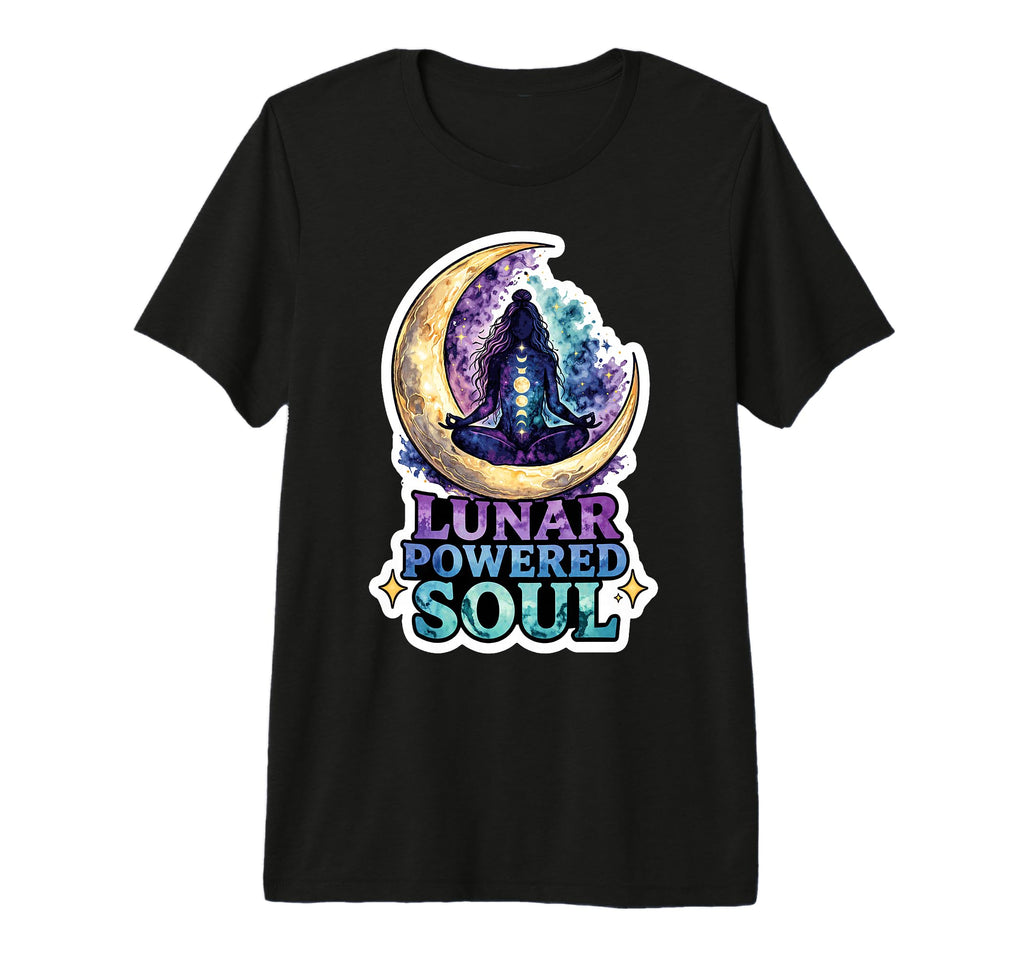 Moon Meditation Lunar Mindfulness T-Shirt - Custom Art Print Men Women - T-Shirt, Sweatshirt, Hoodie
